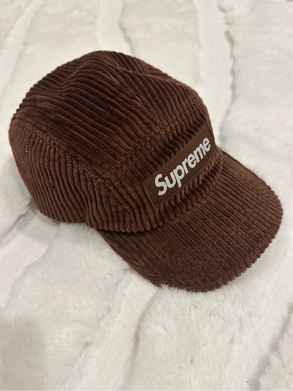 Supreme Chocolate Brown Corduroy Camp Cap